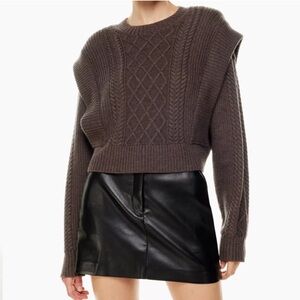 Aritzia Seek Sweater - Cable Knit Merino Wool